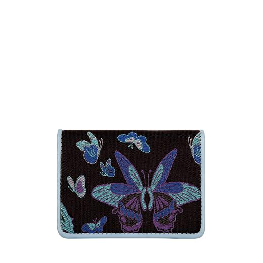 SAINTJOY/上久楷宋锦礼盒真丝小方巾 创意 FJS22021+防盗卡包 福蝶 BWS19K0404 组合 商品图11