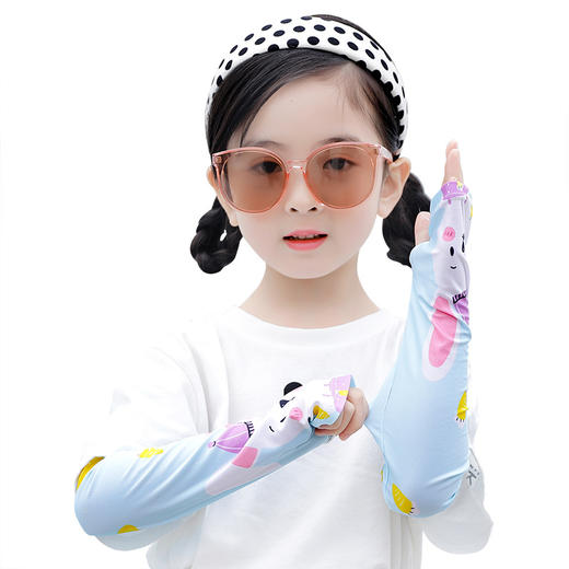 「9.9元包邮！数款可选」防晒冰袖袖套男童女童宽松版冰冰凉凉夏季薄款儿童冰丝胳膊套学生童装 商品图4