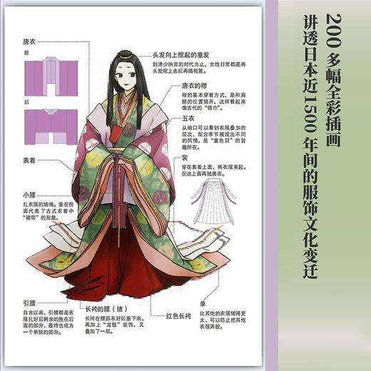 日本传统服饰解剖图鉴 八条忠基著 绮阳装束研究所负责人 八条忠基力作 讲透日本近1500年间的服饰文化变迁 商品图1