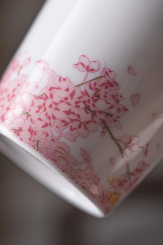 富玉 景德镇粉彩玲珑花瓶 新中式居家摆件樱花玲珑瓶 商品图3