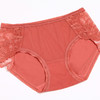 都市丽人薄透丝滑纯色蕾丝+网布低腰平角女士内裤纯色内裤新年本命年红品YP32A3 商品缩略图7
