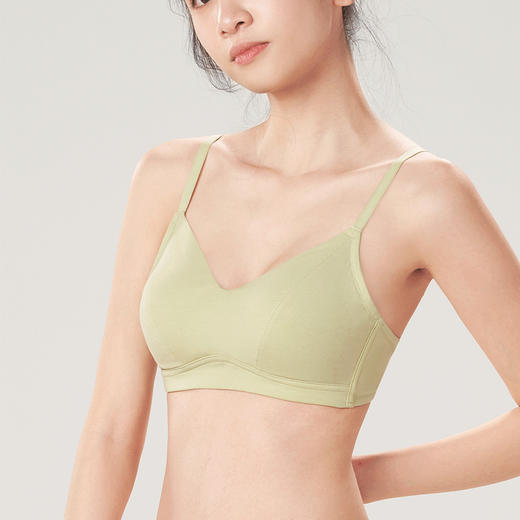 都市丽人少女优选三阶棉莫内衣薄款3/4杯少女文胸无钢圈三排扣BB36Q6 商品图0