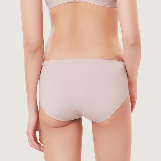 都市丽人纯色简约Vbra泳布平角女士内裤少女内裤新年本命年红品LP36N6 商品图2