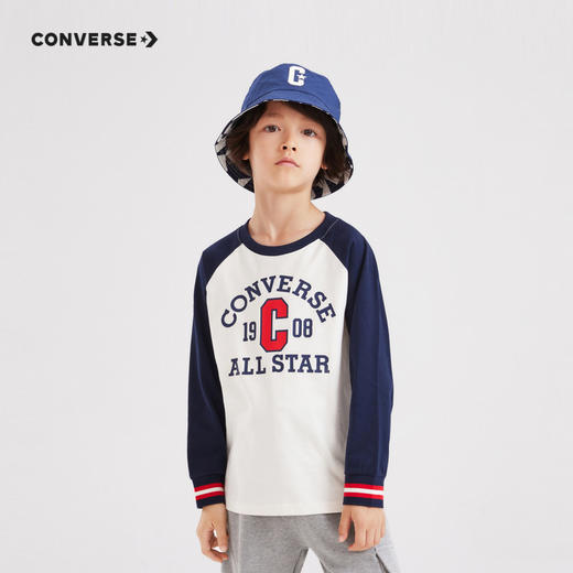 CONVERSE 匡威 秋 大童小童 长袖T恤 CNVB-AG-F126 商品图0