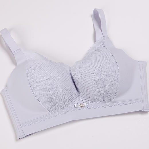 都市丽人完美包容C杯适穿蕾丝无金属内衣薄款3/4杯常规文胸软钢圈四排扣新年本命年红品YB3AA8 商品图4