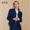 EITIE爱特爱时尚气质通勤翻领复古灯笼袖收腰牛仔短外套秋新款C2303204 商品缩略图0