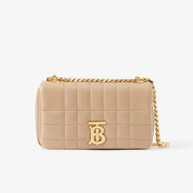 BURBERRY 巴宝莉 女士绗缝皮革TB专属标识迷你 Lola 萝纳包 杏色 8063015 B4741