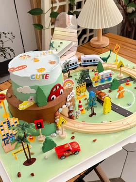 【生日蛋糕】高铁情景蛋糕
