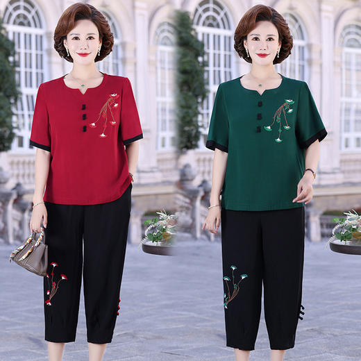 洋气时尚T恤，宽松大码短袖两件套ZQ-1812-587299 商品图2