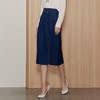 EITIE/爱特爱时尚经典复古高腰开叉显瘦通勤牛仔半身裙秋季新款C2306206 商品缩略图1
