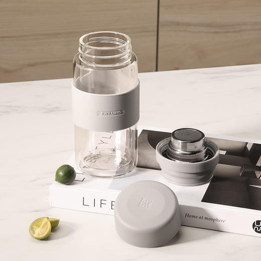 1026353 双层玻璃茶滤杯灰色 商品图4