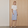 EITIE爱特爱气质高级感小香风蓝色开叉高腰显瘦半身裙秋季新款C06208 商品缩略图3