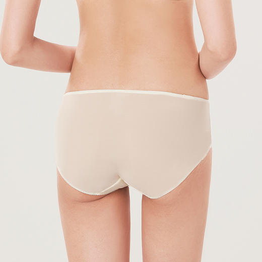 都市丽人薄透丝滑纯色蕾丝+网布三角女士内裤纯色内裤LP32M6 商品图2