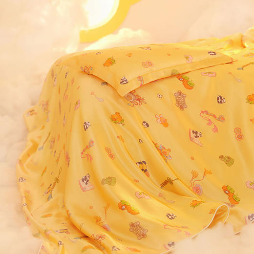 【皇锦】真丝印花婴童蚕丝小被抓周被枕头礼盒套装-福慧宝贝HJ11743 商品图6