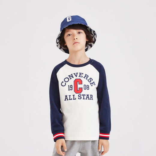 CONVERSE 匡威 秋 大童小童 长袖T恤 CNVB-AG-F126 商品图3