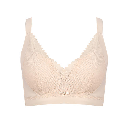 都市丽人完美包容C杯适穿蕾丝无金属内衣薄款3/4杯常规文胸软钢圈四排扣新年本命年红品YB3AA8 商品图11