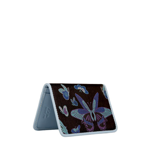 SAINTJOY/上久楷宋锦礼盒真丝小方巾 创意 FJS22021+防盗卡包 福蝶 BWS19K0404 组合 商品图12