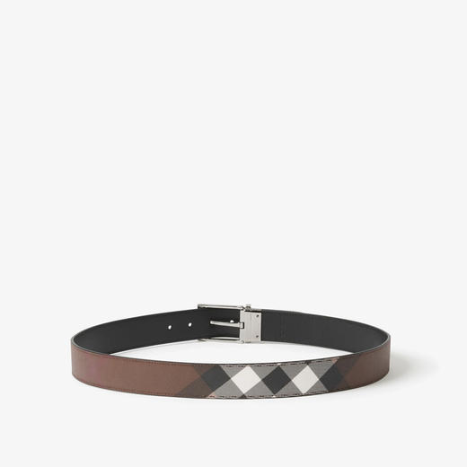 【二】BURBERRY 巴宝莉 男士格纹拼皮革双面两用腰带 格子 8052793 B1703 商品图2