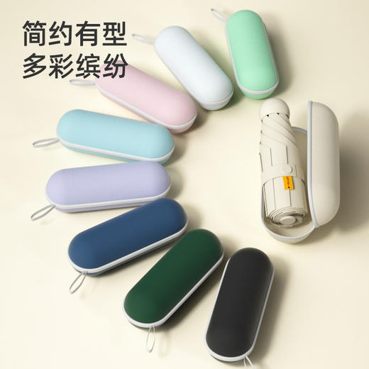 马卡龙胶囊防晒伞 6骨超轻 UPF50+ 防晒防紫外线  升级伞面 坚固骨架 送伞盒 商品图1