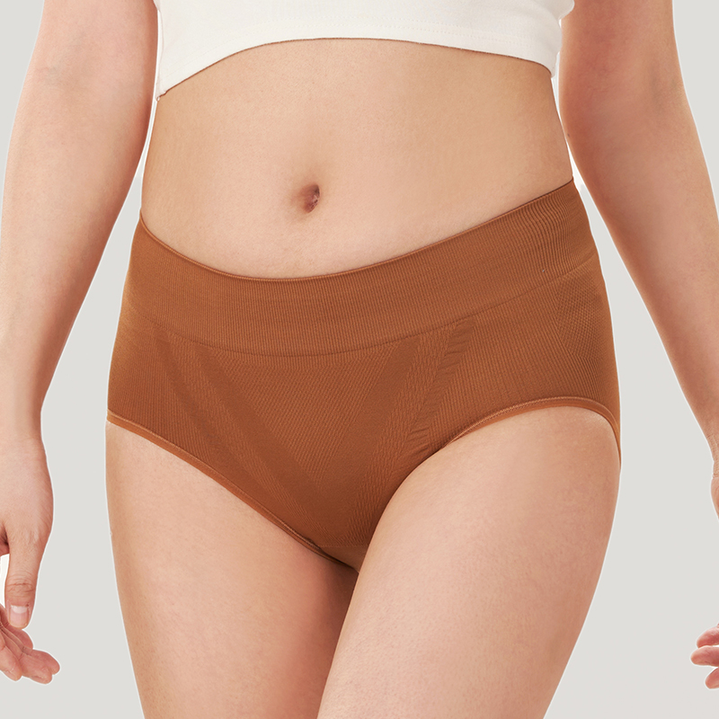 都市丽人塑身系列无缝轻塑美臀平角女士内裤新年本命年红品中腰平角裤LK35N9