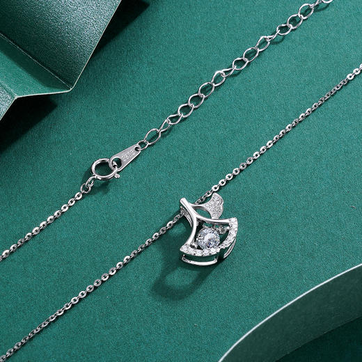 子佩集S925银【灵动杏叶】套链项链【XL020291】时尚银杏叶2307 商品图4