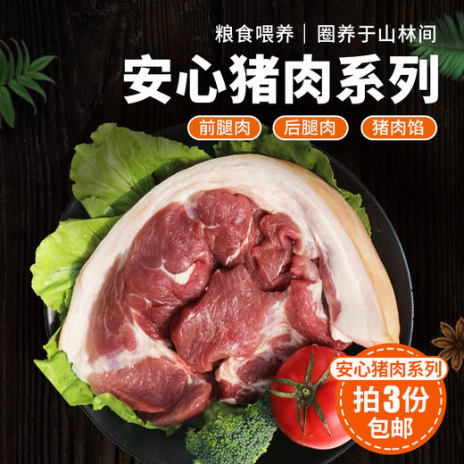【3份包邮】农家安心猪肉 前腿肉  后腿肉  猪肉馅  急冻锁鲜  1斤 商品图0
