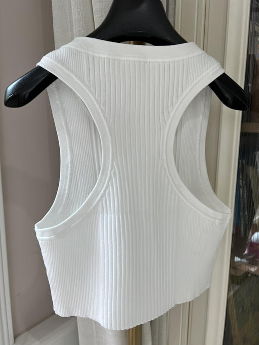 77-1断码亏清无退换 谷爱凌 马户圆正 特种纱 链条吊坠 重磅针织背心 商品图7