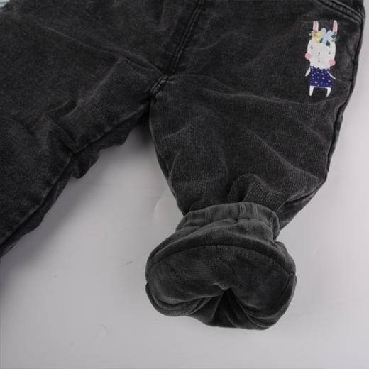 棉果果春秋冬季女童针织牛仔针织长裤M422200219754 商品图3