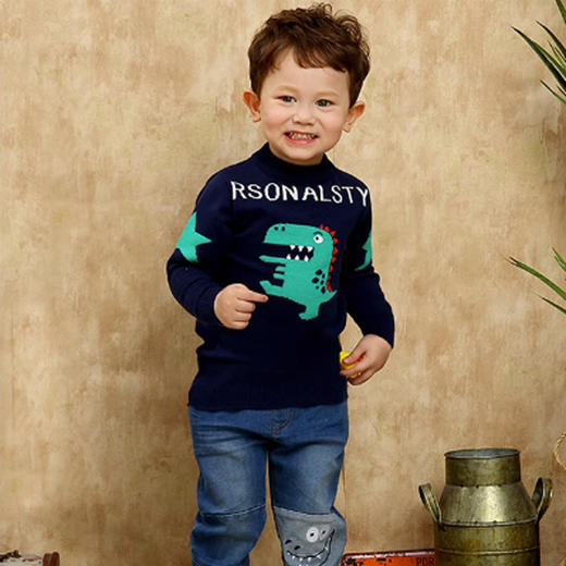 棉果果春秋季男童套头棉线毛衫M312160519479 商品图0