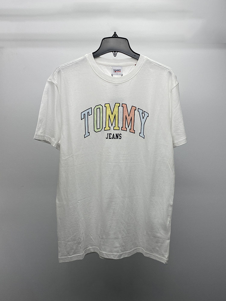 Tommy Hilfiger/汤米 Jeans系列 男士纯棉休闲印花圆领短袖T恤