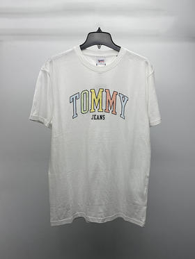 Tommy Hilfiger/汤米 Jeans系列 男士纯棉休闲印花圆领短袖T恤