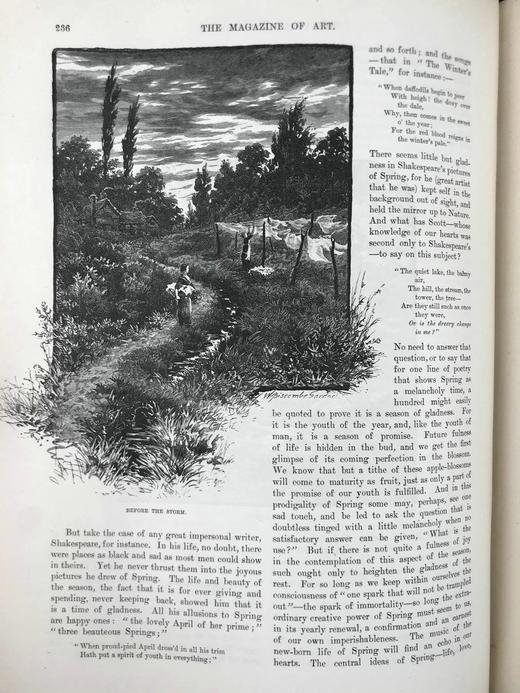 1882年 艺术杂志 数百幅插图 漆布精装大16开 商品图10