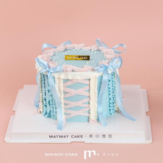 蓝粉|芭蕾风少女蝴蝶结蛋糕 （C类）【4467】 商品图1