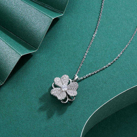 子佩集S925银【灵动三叶】套链项链【XL020601】时尚2307 商品图4