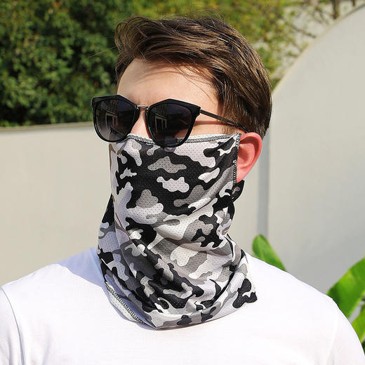 「9.9元包邮！四款配色」夏天防晒冰丝头巾 男女骑行面罩护颈围脖套全脸遮阳薄户外钓鱼面罩配饰 商品图1