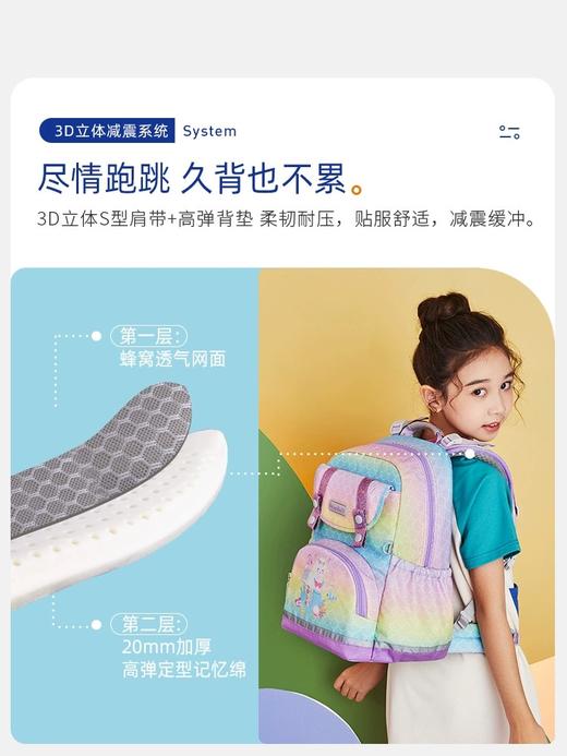 香港梦乐 SS101P  护脊书包 95cm-125cm 1-3年级适用 商品图3