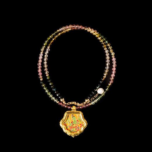 吉祥天地 绿度母碧玺项链 商品图0