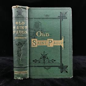 约19世纪晚期 安斯沃思《老圣保罗的故事》 22幅插图 漆布精装大32开