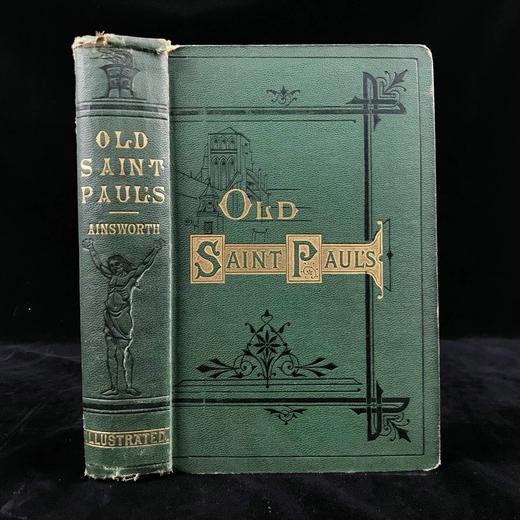 约19世纪晚期 安斯沃思《老圣保罗的故事》 22幅插图 漆布精装大32开 商品图0