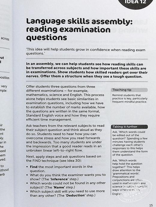 【中商原版】100 Ideas for Secondary Teacher Literacy Across the Curriculum 中学教师的100个想法 跨课程的读写能力 英文原版 商品图7