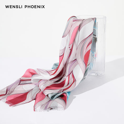 凤凰之家“锦翎齐”真丝长巾 商品图3