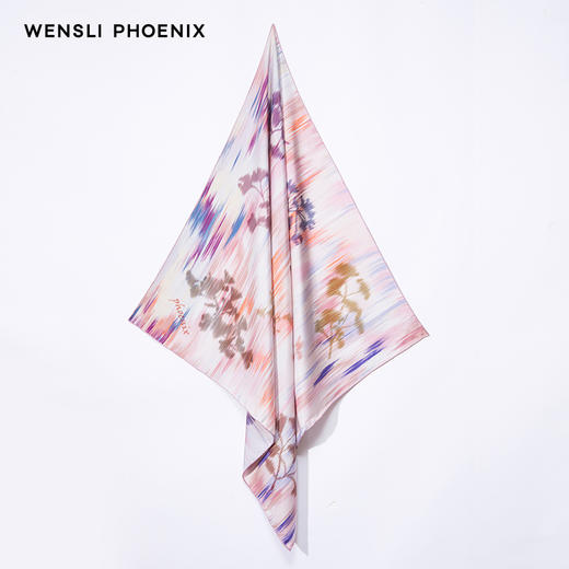 凤凰之家“岁月”88厘米双面印花真丝大方巾 商品图3