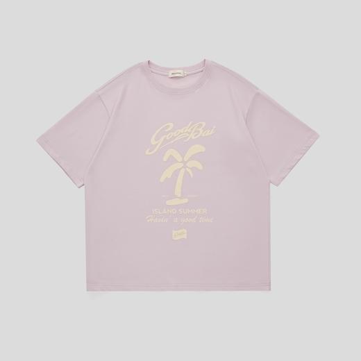 GOODBAI 夏日椰树logo印花oversize短袖T恤 商品图3