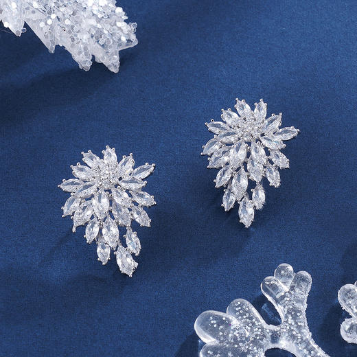 子佩集S925银【烟尘雪岭】耳钉【YK01555AA01】2307 商品图1