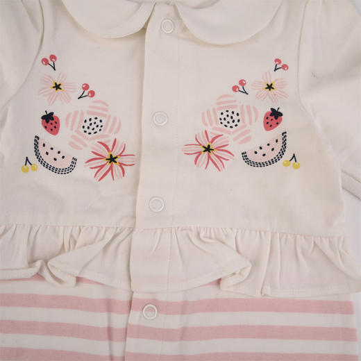 棉果果春秋款女童 对开连体衣连身衣哈衣M122722219100 商品图1