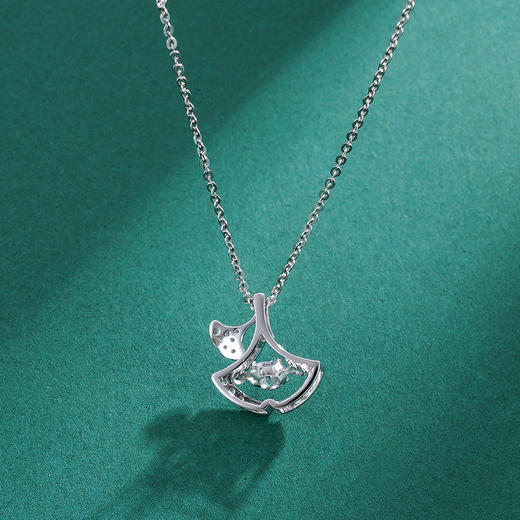 子佩集S925银【灵动杏叶】套链项链【XL020291】时尚银杏叶2307 商品图5