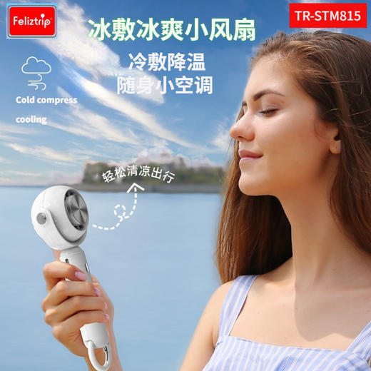 Feliztrip斐利斯 冰敷冰爽小风扇3秒制冷三挡风力2200Mah电池 TR-STM815 商品图0