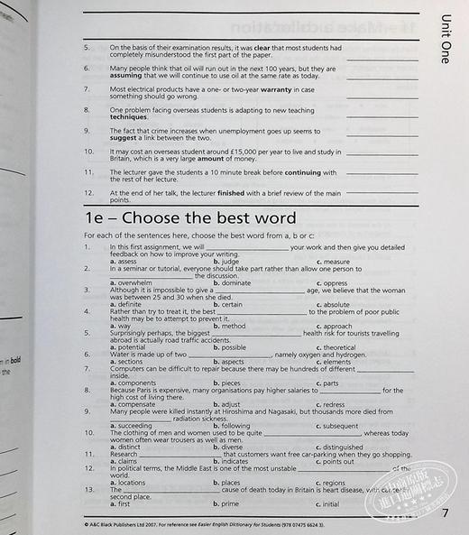 【中商原版】Check Your Vocabulary for Academic English 检查你的学术英语词汇 Bloomsbury 英文原版 英语词汇学习 商品图6