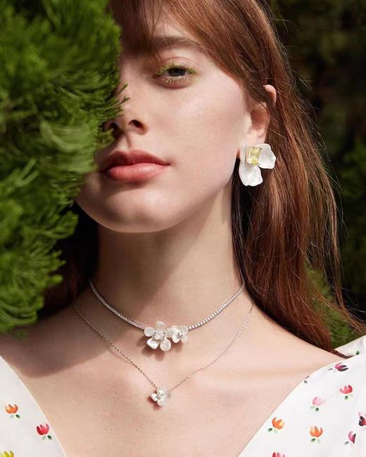 现货 THS7.13-  7.8-无 hefang家 太懂女生 小苍兰戒指 花簇锁骨链  项链 白鸢尾耳饰 12款可选 CU1080 商品图7