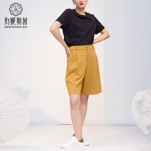 千年情话—梁祝化蝶郁金色休闲中裤2L50001 商品图3